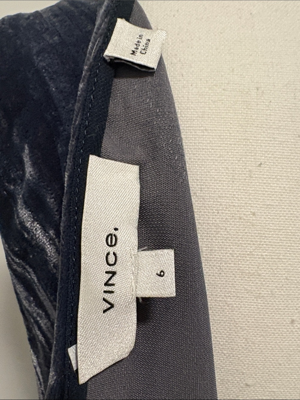 Vince Charcoal Velvet V-Neck Maxi Dress - Picture 5 of 7